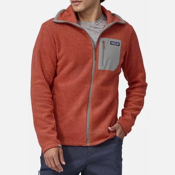 NEW Patagonia Men's R1 Air Full Zip Size XL Hoody Jacket Burl Red 40255